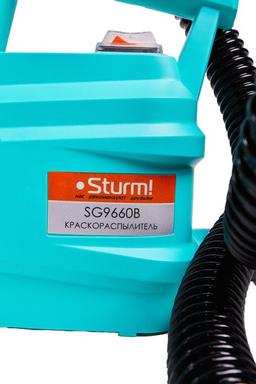 SG9660B Краскопульт Sturm!, 600Вт, 1100 мл/мин, бак на поясе, HVLP, С ТУРБИНОЙ - 8