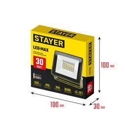 STAYER LED-MAX, 30 Вт, 6500K, IP 65, светодиодный прожектор (57131-30) - 2