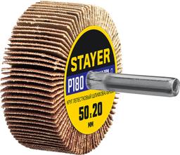 STAYER d 50 x 20 мм, P180, на шпильке d 6 мм, круг шлифовальный лепестковый (36607-180) - 1
