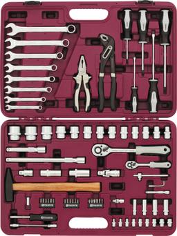 UTS0077 Набор инструмента универсальный 1/4", 1/2"DR, 77 предметов - 1