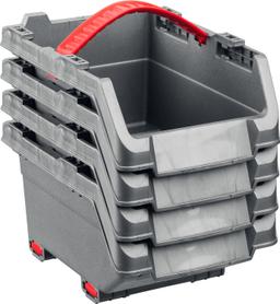 KETER CLICK BIN, 4 шт, 0.45 л, 155 х 110 х 85 мм, набор лотков для хранения (38065-K4) - 1