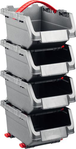 KETER CLICK BIN, 4 шт, 0.45 л, 155 х 110 х 85 мм, набор лотков для хранения (38065-K4) - 4