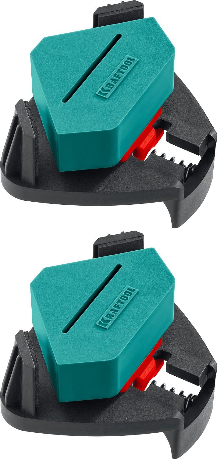 KRAFTOOL  CCS, два диапазона зажима 10 - 22/22 - 40 мм, 2 шт, пружинный угловой зажим (32205)