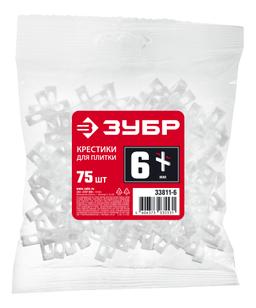 ЗУБР 6 мм, 75 шт, крестики для плитки (33811-6) - 2