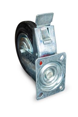 Колесо поворотное резина SCb 80 200 мм с тормозом (N),  1024202 - 2