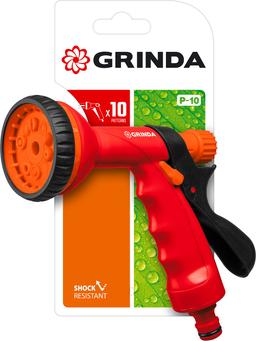 GRINDA P-10, 10 режимов, курок сзади, пластиковый, поливочный пистолет (8-427373) - 2