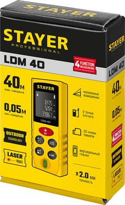 STAYER  40 м, лазерный дальномер, Professional (34956) - 2