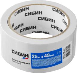 СИБИН  48 мм х 25 м, креповый, малярный скотч (12111-50) - 2