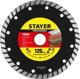STAYER Turbo, 125 мм, (22.2 мм, 7 х 2.4 мм), сегментированный алмазный диск, Professional (3662-125) - 1