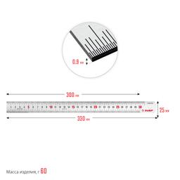 ЗУБР  Про-30, длина 0.30 м, усиленная нержавеющая линейка, Профессионал (34280-030) - 6