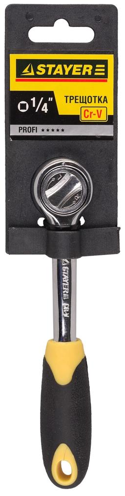 STAYER 1/4", 45 зубцов, трещотка для торцовых головок (27785-1/4) - 2