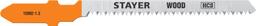 STAYER T101AO, 2 шт, 50 мм / 1.4 мм, T-хвост., HCS сталь, фигурный рез по ламинату/фанере, полотна для лобзика, Professional (15992-1.3) - 1