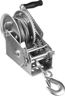 ЗУБР 1.1 т, 8 м, ручная барабанная тяговая тросовая лебедка, Профессионал (43113-1.1) - 7