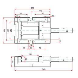 KRAFTOOL 100 мм, трехсторонние, станочные сверлильные тиски (32716-100) - 2