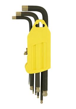 HK1045-04-9-L Набор шестигранных ключей длинн S2 ШАР наконе, АЛМАЗ 9шт (1.5-10мм) Hanskonner - 3