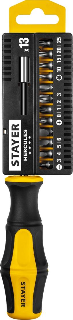 STAYER Hercules-B13, 13 предм., отвертка-битодержатель с насадками (25813) - 2