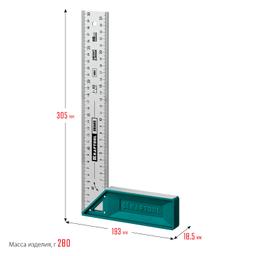 KRAFTOOL Grand, 300 мм, высокоточный столярный угольник (3439-30) - 7