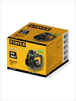 STAYER SL-3D, 50м, точн. +/-0,5 мм/м, зеленый лазерный нивелир (34963) - 2