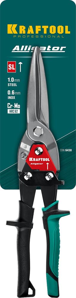 KRAFTOOL Alliator, 290 мм, прямые удлинённые ножницы по металлу (2328-SL) - 2