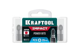 KRAFTOOL Impact PZ 3, 25 мм, 10 шт, ударные биты (26193-3-25-S10) - 2