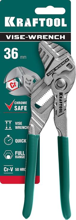 KRAFTOOL Vise-Wrench, 180 мм, клещи переставные-гаечный ключ (22063) - 3
