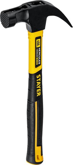 STAYER  Hercules-M, 450 г, молоток-гвоздодёр столярный с фиберглассовой рукояткой, Professional (2027-450) - 3