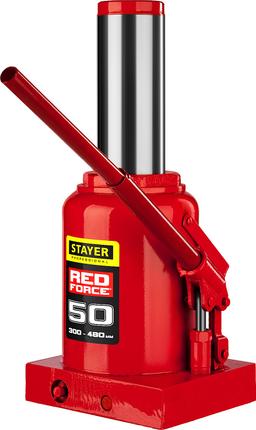 STAYER RED FORCE, 50 т, 300 - 480 мм, бутылочный гидравлический домкрат, Professional (43160-50) - 4