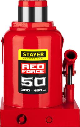 STAYER RED FORCE, 50 т, 300 - 480 мм, бутылочный гидравлический домкрат, Professional (43160-50) - 6