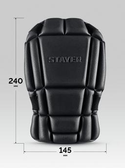 STAYER UNIVERSAL 2 в 1 вставка-наколенники защитные из ЭВА, 2 крепежных ремня (11197) - 11