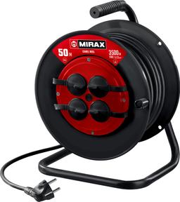 MIRAX  ПВС, 3 х 2.5 мм2, 50 м, 3500 Вт, IP44, силовой удлинитель на катушке (55051-50) - 1