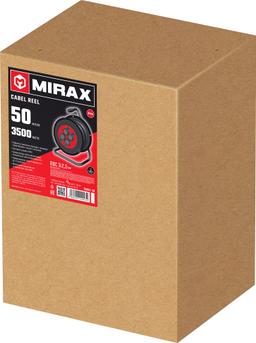 MIRAX  ПВС, 3 х 2.5 мм2, 50 м, 3500 Вт, IP44, силовой удлинитель на катушке (55051-50) - 2