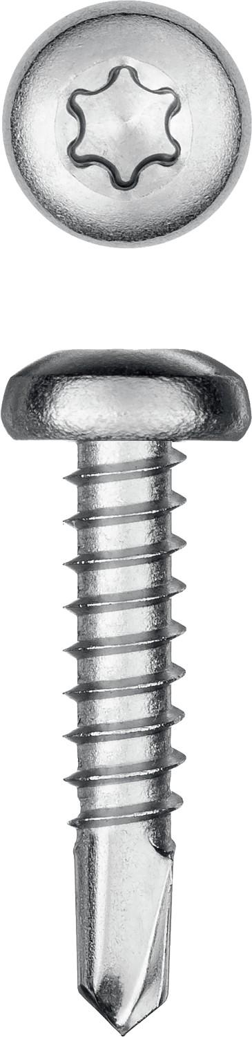 KRAFTOOL DS-P, 19 х 3.5 мм, А2, сверло, полукруглая головка, ТХ15, 800 шт, саморез нержавеющий (300931-35-019)