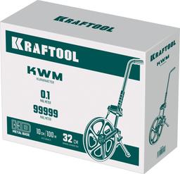 KRAFTOOL  0.1 - 99999.9 м, измерительное колесо (курвиметр) с металлическим шасси и рукояткой (34756) - 3
