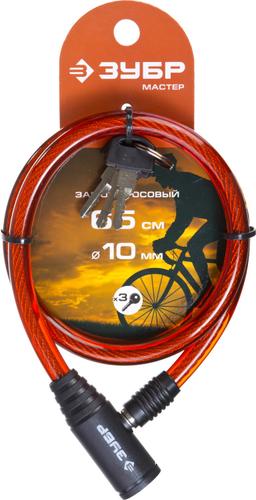 ЗУБР 650 мм, d 10 мм, 3 ключа, тросовый замок (37263-65) - 2