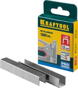 KRAFTOOL тип 53 (A/10/JT21) 12 мм, 1000 шт, калибр 23GA, скобы для степлера (31670-12) - 1