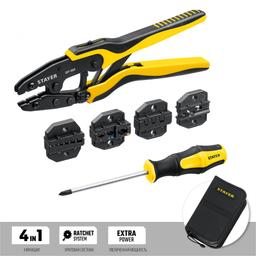 STAYER SP-4M, 4 матрицы в сумке-чехле, пресс-клещи для кабельных наконечников, Professional (45445) - 3