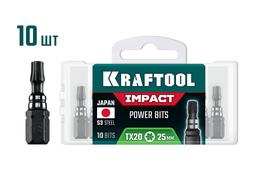 KRAFTOOL Impact TX 20, 25 мм, 10 шт, ударные биты (26195-20-25-S10) - 1