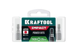 KRAFTOOL Impact TX 20, 25 мм, 10 шт, ударные биты (26195-20-25-S10) - 2