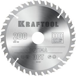 KRAFTOOL Optima, 200 х 32 мм, 36Т, пильный диск по дереву (36951-200-32) - 1