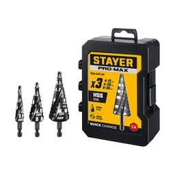 STAYER Pro-Max 3 шт, 4-30мм, винтовая спираль, набор сверл ступенчатых (29661-4-30-H3) - 1