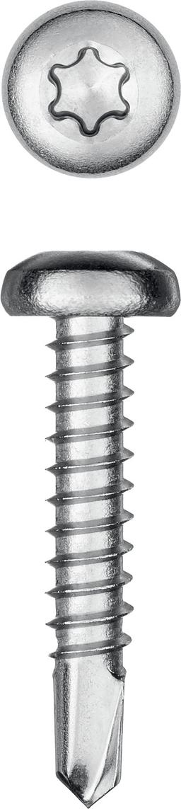 KRAFTOOL DS-P, 25 х 4.2 мм, А2, сверло, полукруглая головка, ТХ20, 400 шт, саморез нержавеющий (300931-42-025) - 1