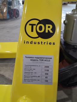 Тележка гидравлическая 2500 кг 1150 мм TOR AC(J) (полиуретановые колеса) - 6