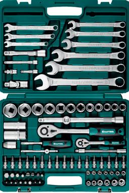 KRAFTOOL X-Drive 82, 82 предм., (1/2"+1/4"), универсальный набор инструмента (27887-H82) - 1