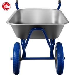 ЗУБР ПТ-300, 110 л, 240 кг, двухколесная, оцинкованная сталь, строительная тачка, Профессионал (39911) - 3