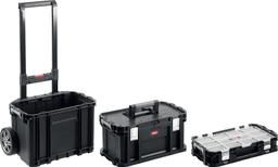 KETER SMART ROLLING, 564 х 373 х 700 мм, (22"), набор пластиковый ящик-тележка + ящик для инструментов + ящик органайзер (38390-22) - 3