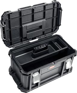 KETER SMART ROLLING, 564 х 373 х 700 мм, (22"), набор пластиковый ящик-тележка + ящик для инструментов + ящик органайзер (38390-22) - 6