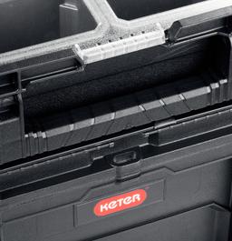 KETER SMART ROLLING, 564 х 373 х 700 мм, (22"), набор пластиковый ящик-тележка + ящик для инструментов + ящик органайзер (38390-22) - 9