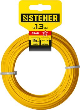 STEHER ЗВЕЗДА, 1.3 мм, 15 м, леска для триммера (75010-1.3) - 1