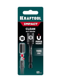 KRAFTOOL CLEAN “Nut driver”, 10 мм, бита с торцовой головкой (26371-10) - 2
