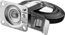 ЗУБР d 200 мм, г/п 185 кг, игольчатый подшипник, резина/металл, поворотное колесо c тормозом, Профессионал (30936-200-B) - 2